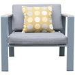 Armen Living Nofi 4-Piece Modern Wood Patio Sofa Set in Gray and Taupe