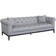 Armen Living Glamour Tufted Sofa in Gray and Black