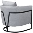 Armen Living Swan Fabric Upholstered Accent Chair in Gray and Black