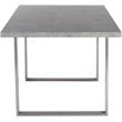 Armen Living Fenton Modern Wood Top Dining Table in Cement Gray/Silver