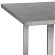 Armen Living Fenton Modern Wood Top Dining Table in Cement Gray/Silver