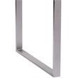 Armen Living Fenton Modern Wood Top Dining Table in Cement Gray/Silver