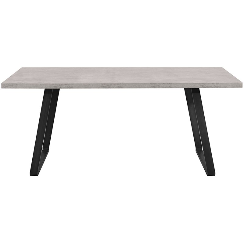 Armen Living Coronado Wood & Metal Dining Table in Cement Gray/Black