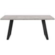 Armen Living Coronado Wood & Metal Dining Table in Cement Gray/Black