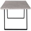 Armen Living Coronado Wood & Metal Dining Table in Cement Gray/Black