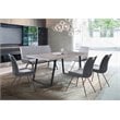 Armen Living Coronado Wood & Metal Dining Table in Cement Gray/Black