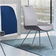 Armen Living Coronado Upholstered Dining Side Chair in Pewter/Gray (Set of 2)