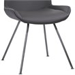 Armen Living Coronado Modern Faux Leather Dining Side Chair in Gray