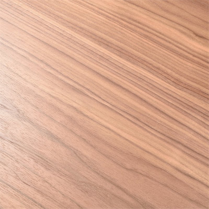 Armen Living Everett Contemporary Wood & Metal Dining Table in Black/Walnut