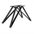 Armen Living Modena Contemporary Wood Top Dining Table in Black