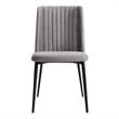 Armen Living Maine Modern Fabric Dining Chair in Black (Set of 2)