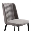 Armen Living Maine Modern Fabric Dining Chair in Black (Set of 2)