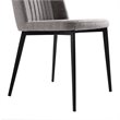 Armen Living Maine Modern Fabric Dining Chair in Black (Set of 2)