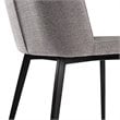 Armen Living Maine Modern Fabric Dining Chair in Black (Set of 2)