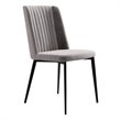 Armen Living Maine Modern Fabric Dining Chair in Black (Set of 2)