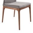 Armen Living Parker Modern Fabric Dining Chair in Gray (Set of 2)