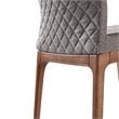 Armen Living Parker Modern Fabric Dining Chair in Gray (Set of 2)