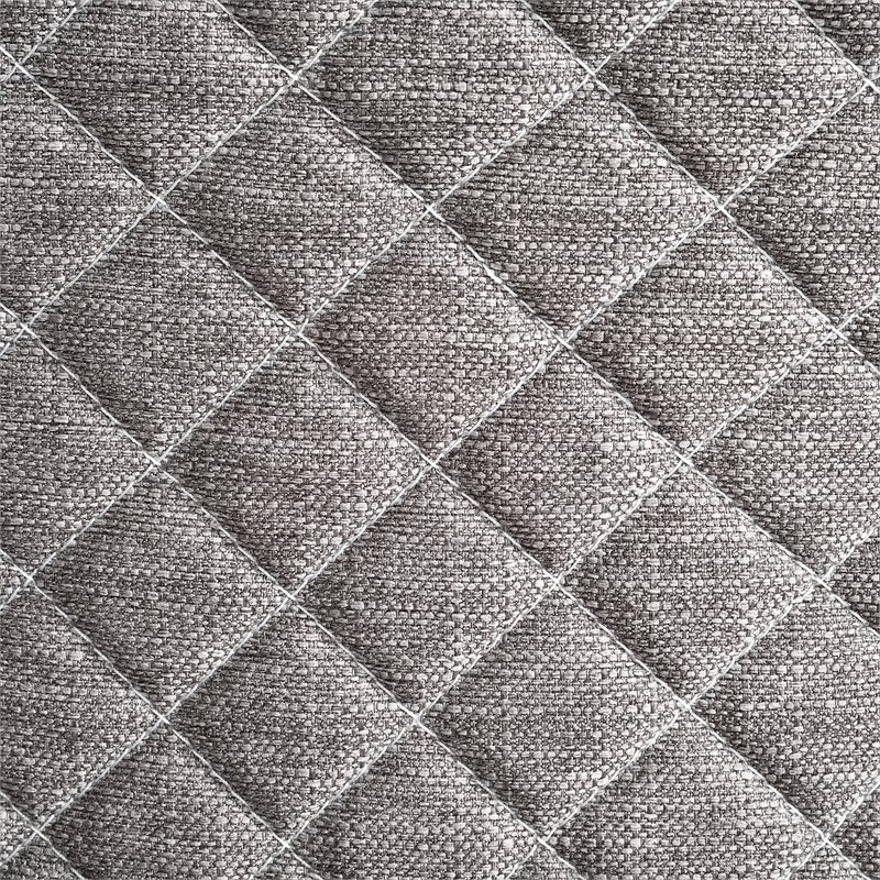 Armen Living Parker Modern Fabric Dining Chair in Gray (Set of 2)