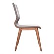 Armen Living Robin Modern Fabric Dining Chair in Gray (Set of 2)