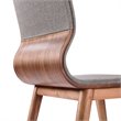 Armen Living Robin Modern Fabric Dining Chair in Gray (Set of 2)