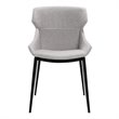 Armen Living Kenna Modern Fabric Dining Chair in Black (Set of 2)