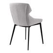Armen Living Kenna Modern Fabric Dining Chair in Black (Set of 2)