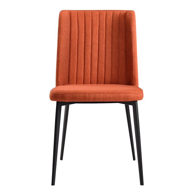 Armen Living Maine Modern Fabric Dining Chair in Black (Set of 2)