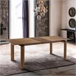 Armen Living Treviso Extension Solid Wood Dining Table in Walnut