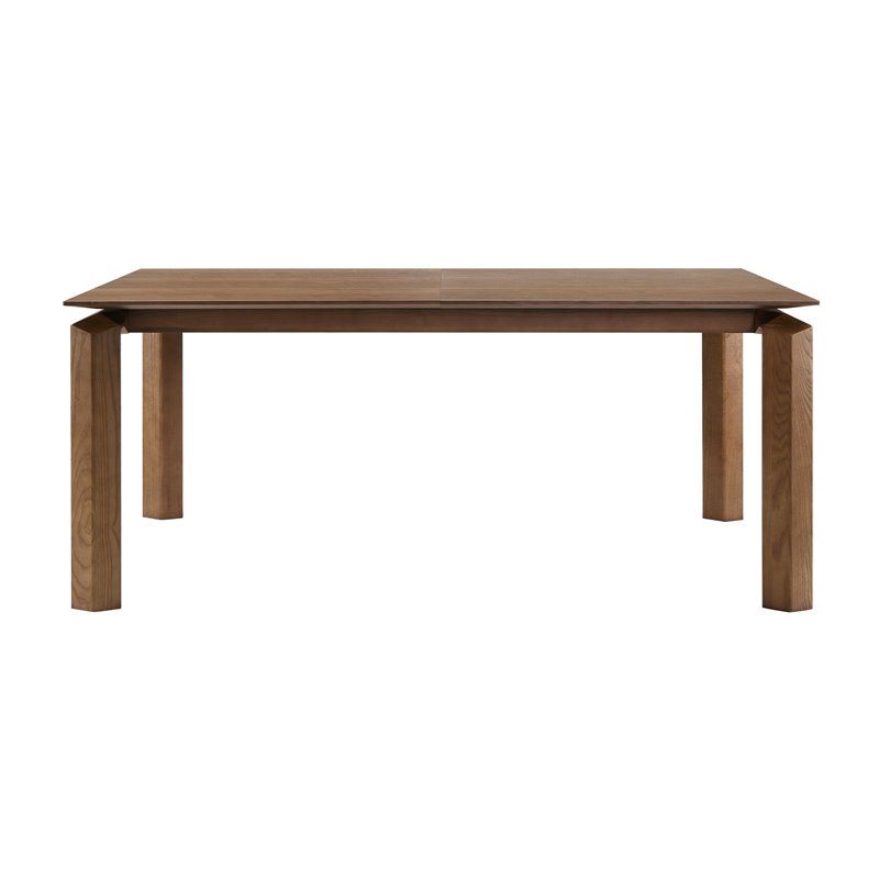 Armen Living Treviso Extension Solid Wood Dining Table in Walnut