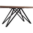 Armen Living Urbino Contemporary Glass Top Dining Table in Matte Black