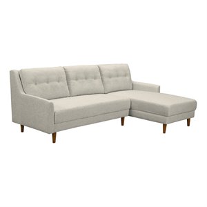 armen living divine mid-century fabric upholstered right facing sectional