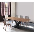 Armen Living Everett Modern Wood 5-Piece Dining Set in Brown