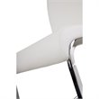 Amanda Dining Set in White Faux Leather and Chrome Finish