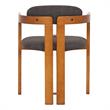 Armen Living Jazmin Fabric Upholstered Dining Chair - Walnut/Charcoal (Set of 2)