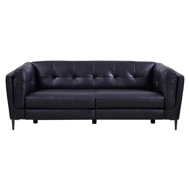 Armen Living Gary Top Grain Leather Power Recliner Sofa With Usb In Navy 721535696864 Armen Living Gary Top Grain Leather, Top Grain Leather Power Reclining Sofa
