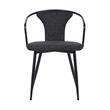 Armen Living Francis Modern Fabric Dining Chair in Rich Black