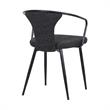 Armen Living Francis Modern Fabric Dining Chair in Rich Black