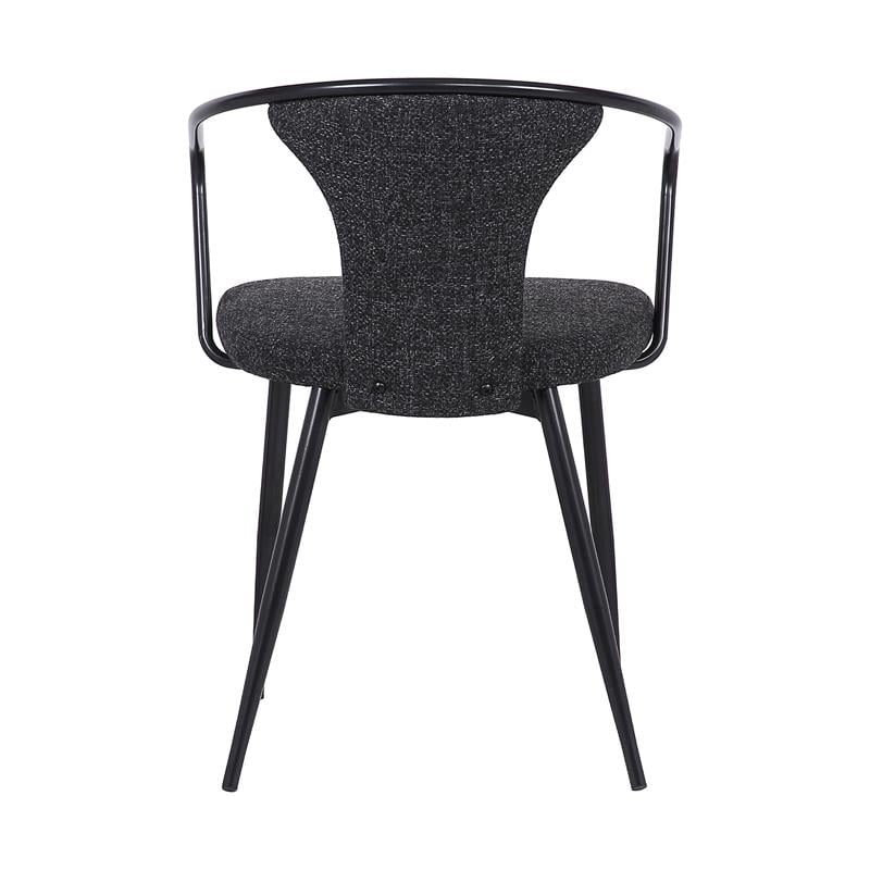 Armen Living Francis Modern Fabric Dining Chair in Rich Black