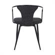 Armen Living Francis Modern Fabric Dining Chair in Rich Black