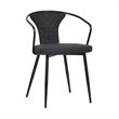 Armen Living Francis Modern Fabric Dining Chair in Rich Black
