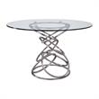 Armen Living Wendy Contemporary / Modern Stainless Steel Dining Table in Chrome
