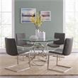 Armen Living Wendy Contemporary / Modern Stainless Steel Dining Table in Chrome