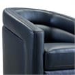Armen Living Desi Modern Leather Swivel Accent Chair in Black