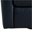 Armen Living Desi Modern Leather Swivel Accent Chair in Black
