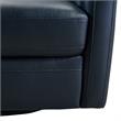 Armen Living Desi Modern Leather Swivel Accent Chair in Black