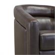 Armen Living Desi Contemporary Leather Swivel Accent Chair in Espresso