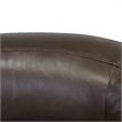 Armen Living Desi Contemporary Leather Swivel Accent Chair in Espresso