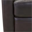 Armen Living Desi Contemporary Leather Swivel Accent Chair in Espresso