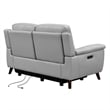 Armen Living Lizette Contemporary Genuine Leather Loveseat in Espresso