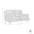 Armen Living Lizette Contemporary Genuine Leather Loveseat in Espresso